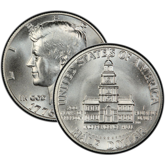 1976 P&D Kennedy Half Dollar 2-Coin Set - Gem Brilliant Uncirculated