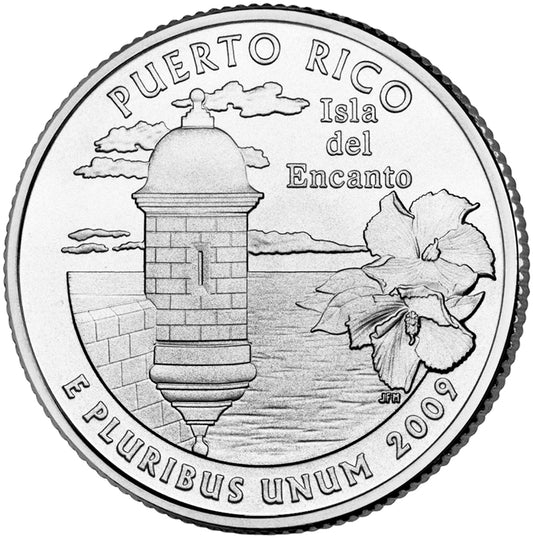 2009 P, D Puerto Rico Territory Quarter - Roll of 40 Coins in US Mint Wrapping