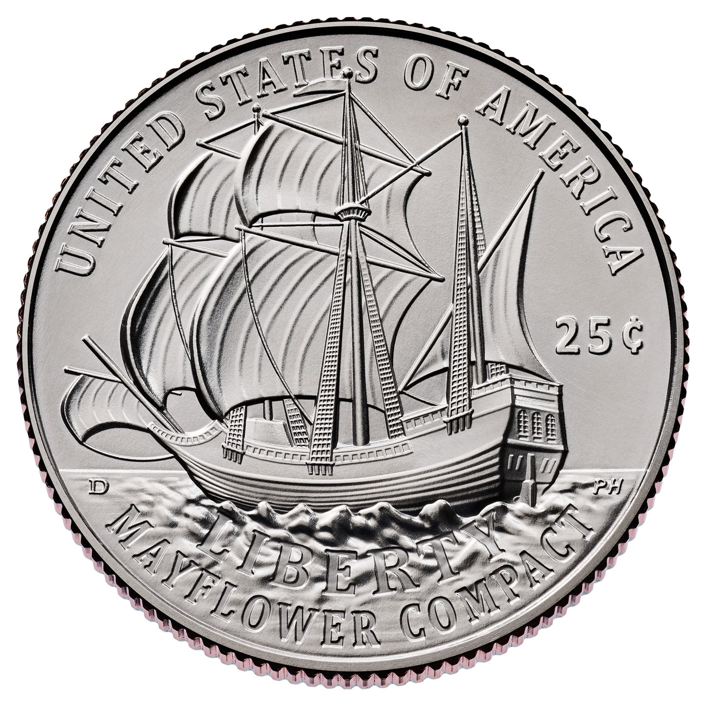 2026 - D Mayflower Compact Quarter 40 Coin Roll Semiquincentennial Coin Collection SemiQ