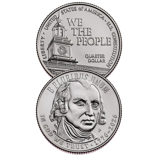 Presale! 2026 P&D U.S. Constitution Quarter 2-Coin BU Set | Philadelphia & Denver Mint | 1776-2026 America 250
