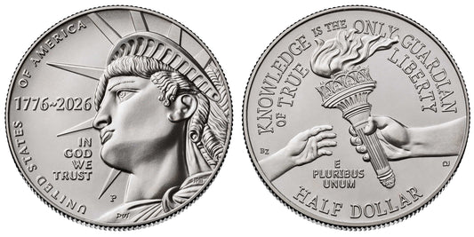 2026 P&D Enduring Liberty Half Dollar 2-Coin Set - Brilliant Uncirculated
