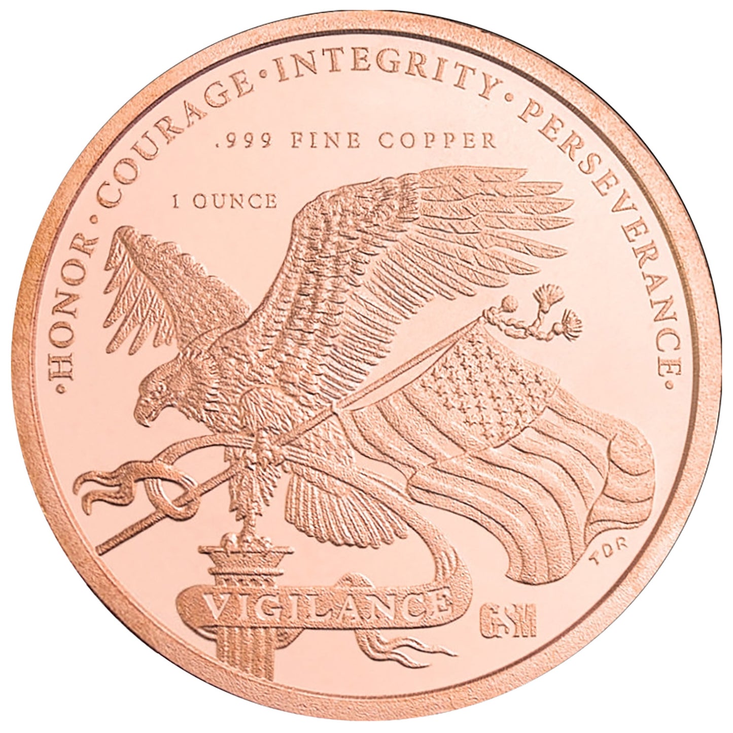 USA 250th Anniversary 1 oz .999 Fine Copper Round