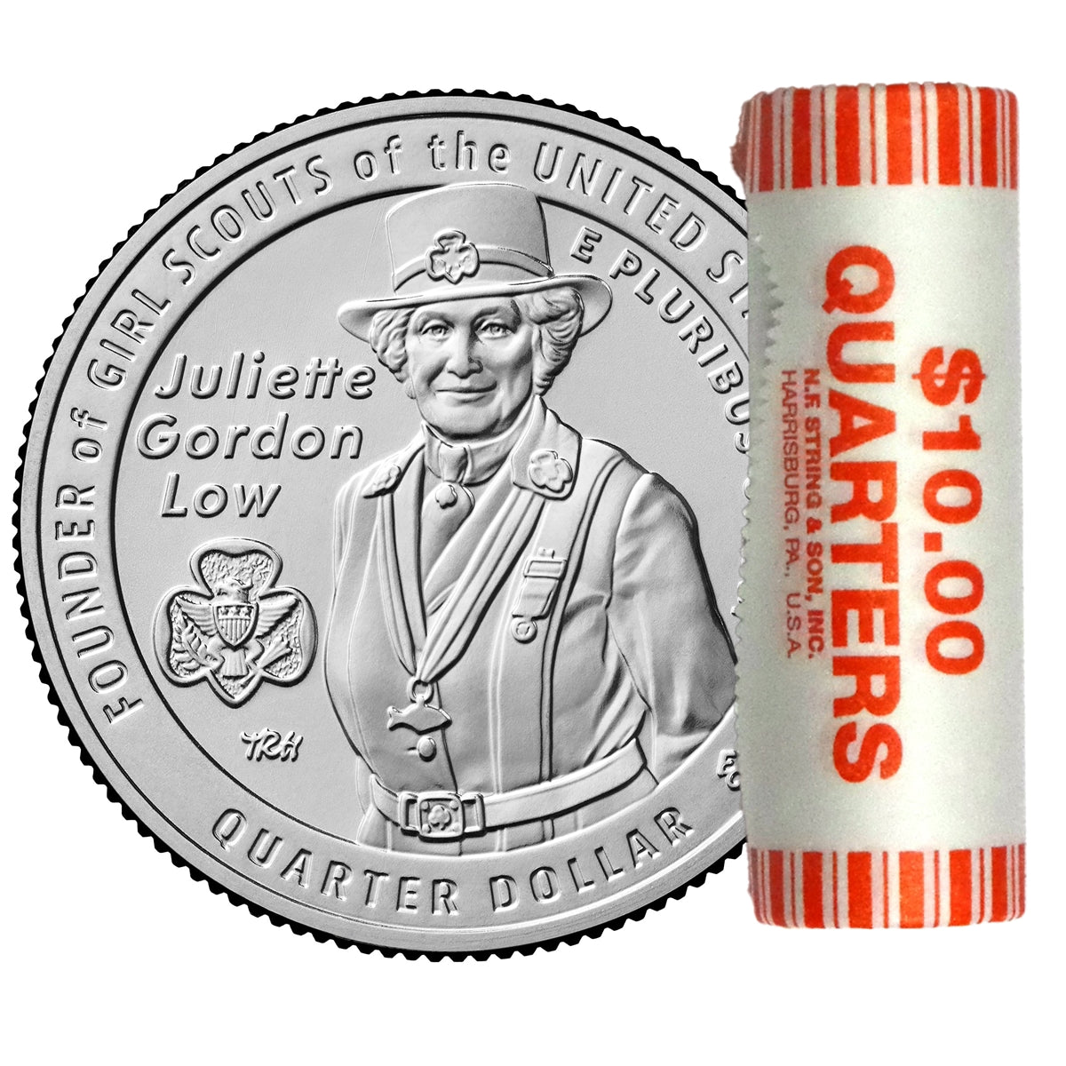 2025 - P Juliette Gordon Low, American Women Quarter Series 40 Coin Roll