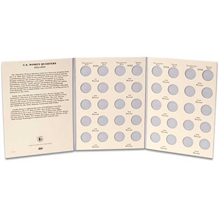2022 P, D - 2024 P, D Women Quarter 30 Coin Set in Littleton Green Folder LCF63