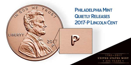 2017-P Lincoln Shield Cent 50-Coin Roll - Historic First P Mint Mark