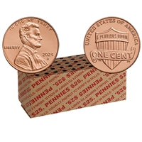 2024 - D Lincoln Shield Cent 50 Roll Bank Box - 2,500 Coins