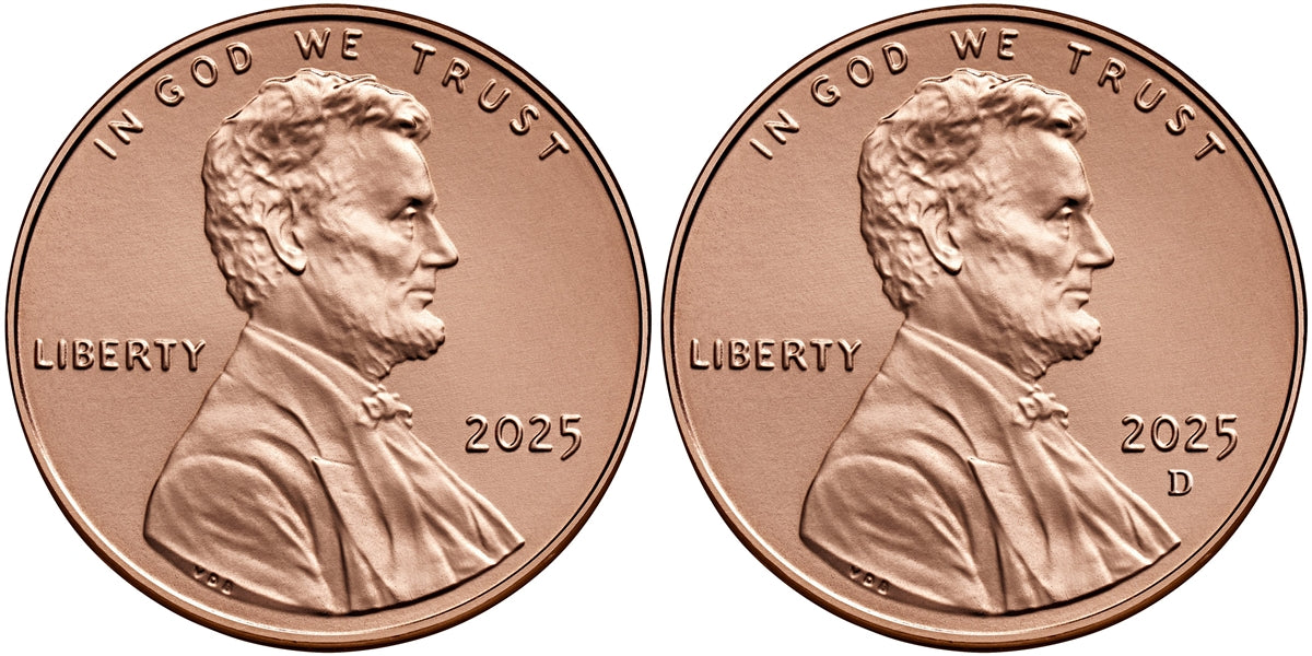 2025 - P, D Lincoln Shield Cent 2 Coin Set - Union Shied Design