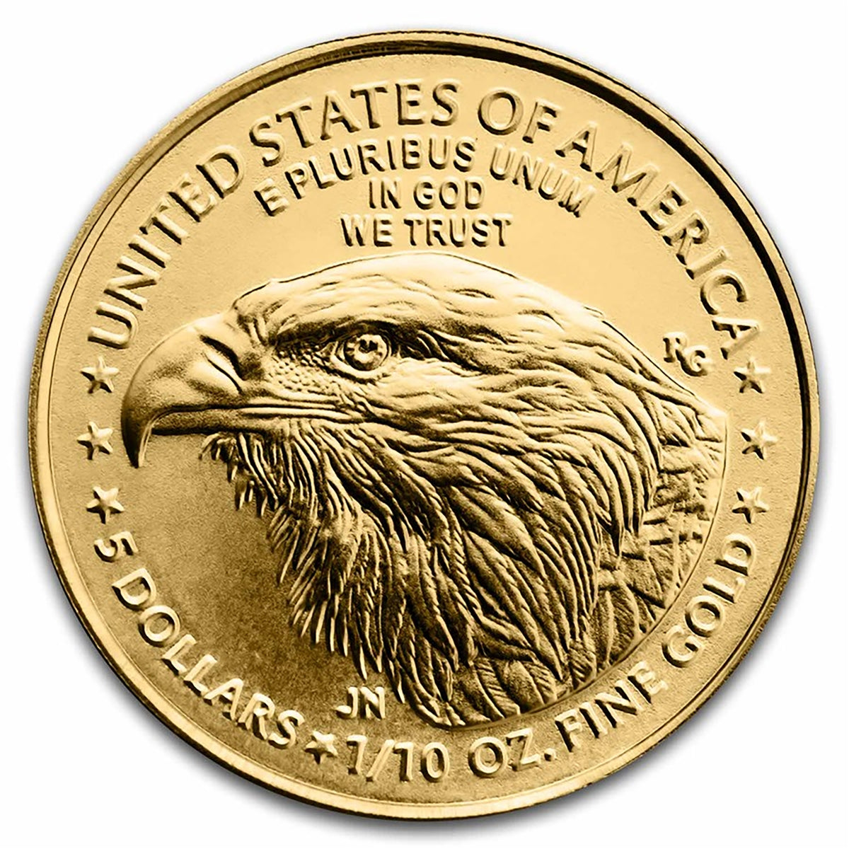 2025 American Gold Eagle 1/10th Ounce Gold Coin .9167 Fine Gold in Black Tetra Holder