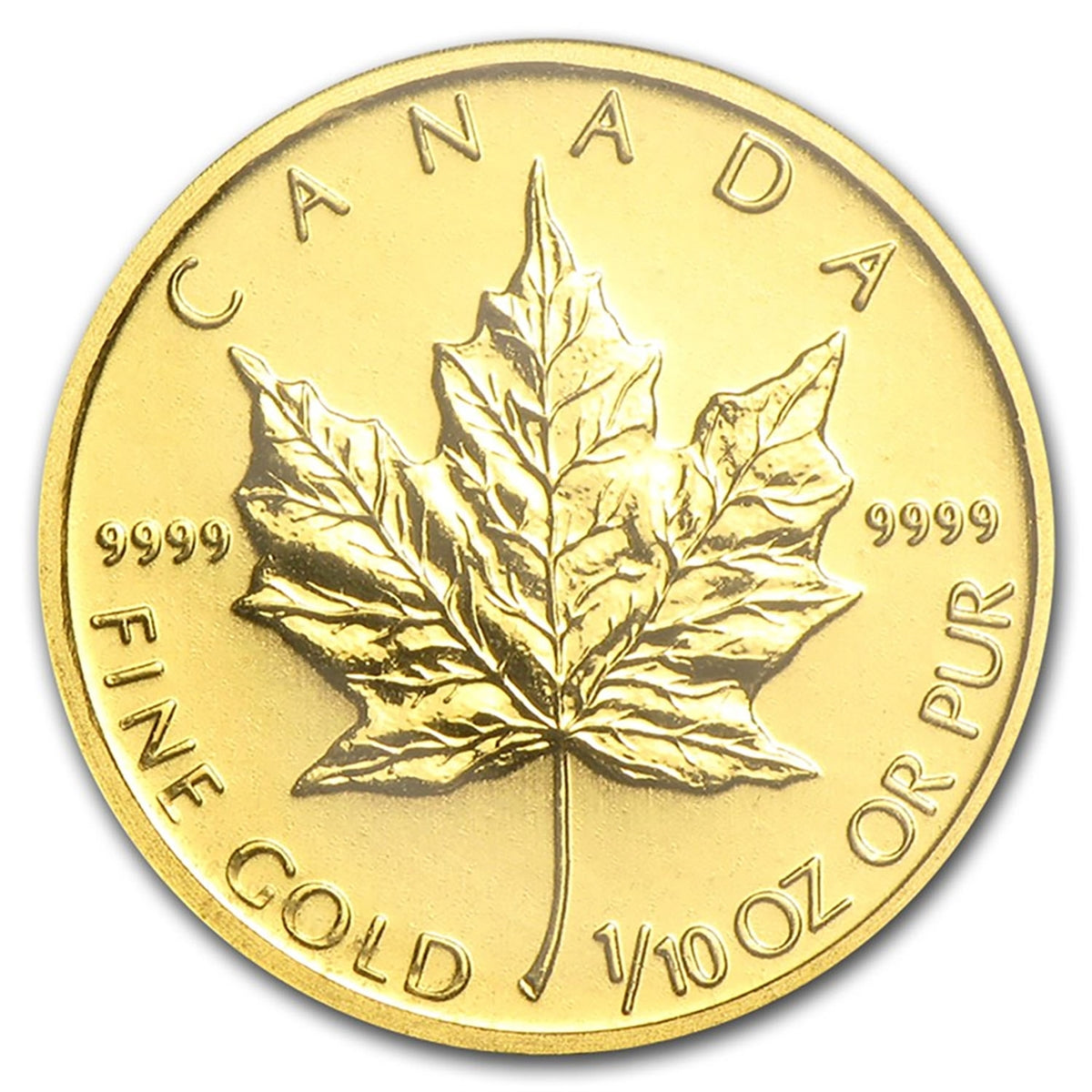 Year Our Choice - Canadian Maple Leaf 1/10th Ounce Gold Coin .9999 Fine Gold