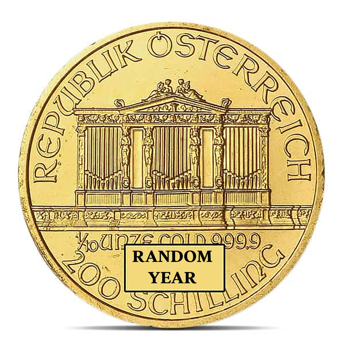Year Our Choice - Austrian Philharmonic 1/10th Ounce Gold Coin .9999 Fine Gold