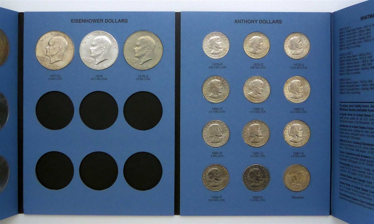 1971-1999 P, D, S 24 Coin Eisenhower and Susan B. Anthony Dollar Uncirculated Set