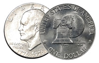 1976 P and D Type 2 - 2 Coin Set BU Uncirculated Eisenhower Dollars