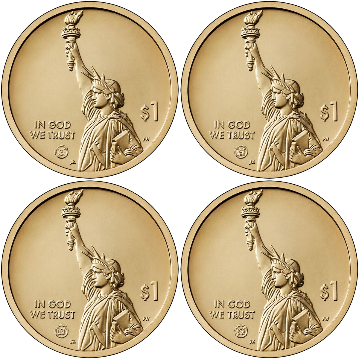 2024 P American Innovation 4 Coin Set $1 Coins - Philadelphia Mint