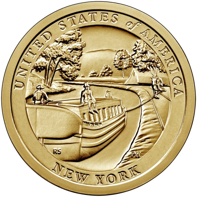 2021 D American Innovation New York - Erie Canal $1 Coin - Roll of 25 Dollar Coins