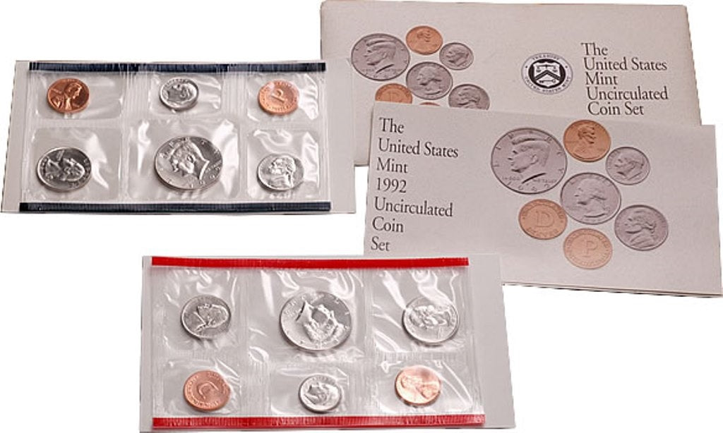 1992 P&D U.S. Mint Uncirculated 10-Coin Mint Set