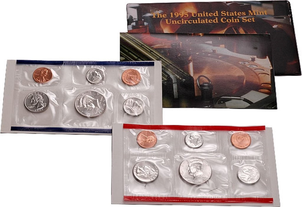1995 U.S. Mint 10 Coin Set in OGP with CoA