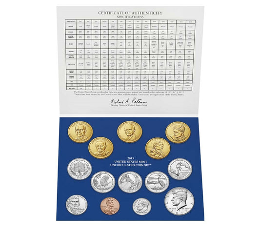 2015 P&D U.S. Mint Uncirculated 28-Coin Mint Set