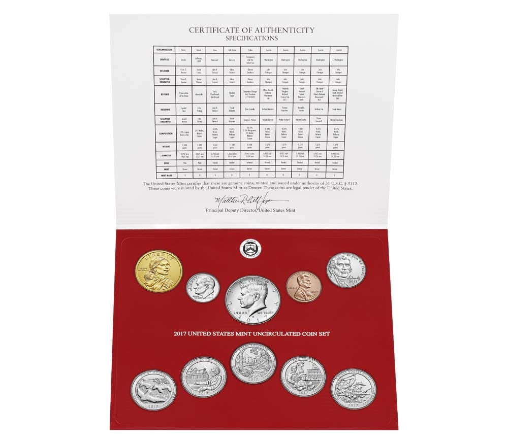 2017 P&D U.S. Mint Uncirculated 20 Coin Mint Set