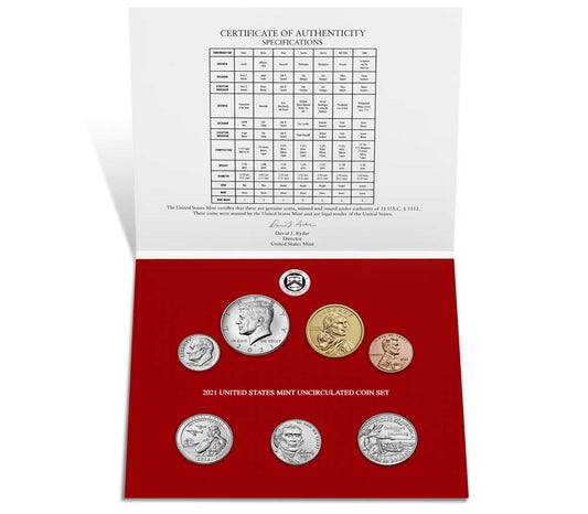 2021 P&D U.S. Mint Uncirculated Coin Set - 14 Coins - America the Beautiful Finale