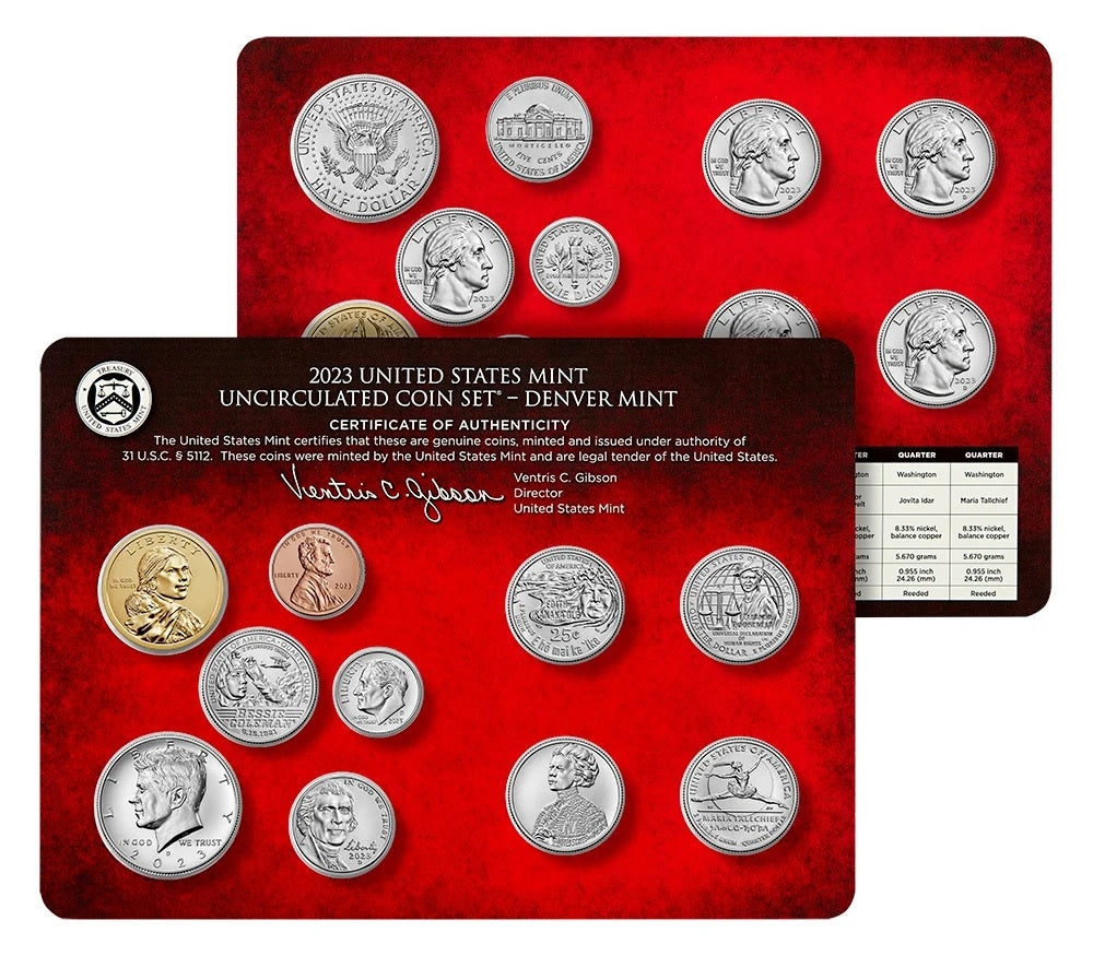 2023 P&D U.S. Mint Uncirculated 20 Coin Mint Set