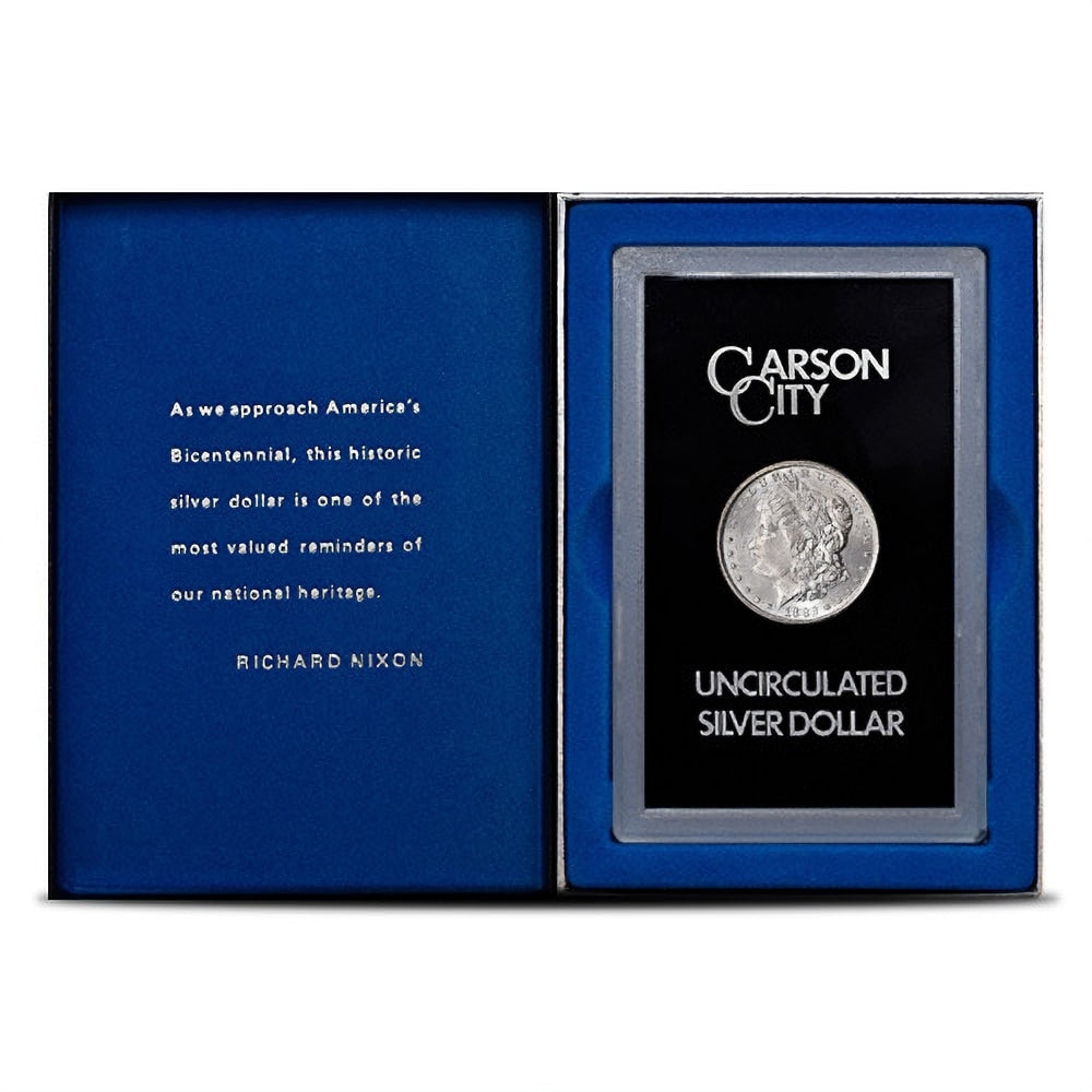1882 CC $1 Morgan Silver Dollar GSA Uncirculated in Box with COA