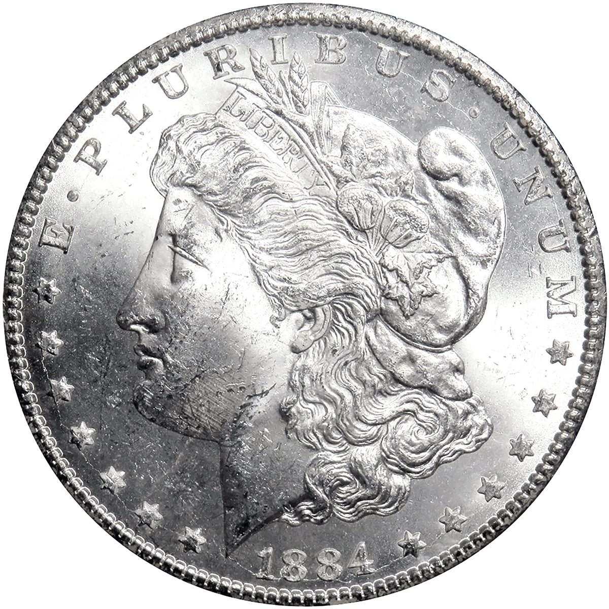 1884 CC $1 Morgan Silver Dollar GSA Uncirculated in Box with COA