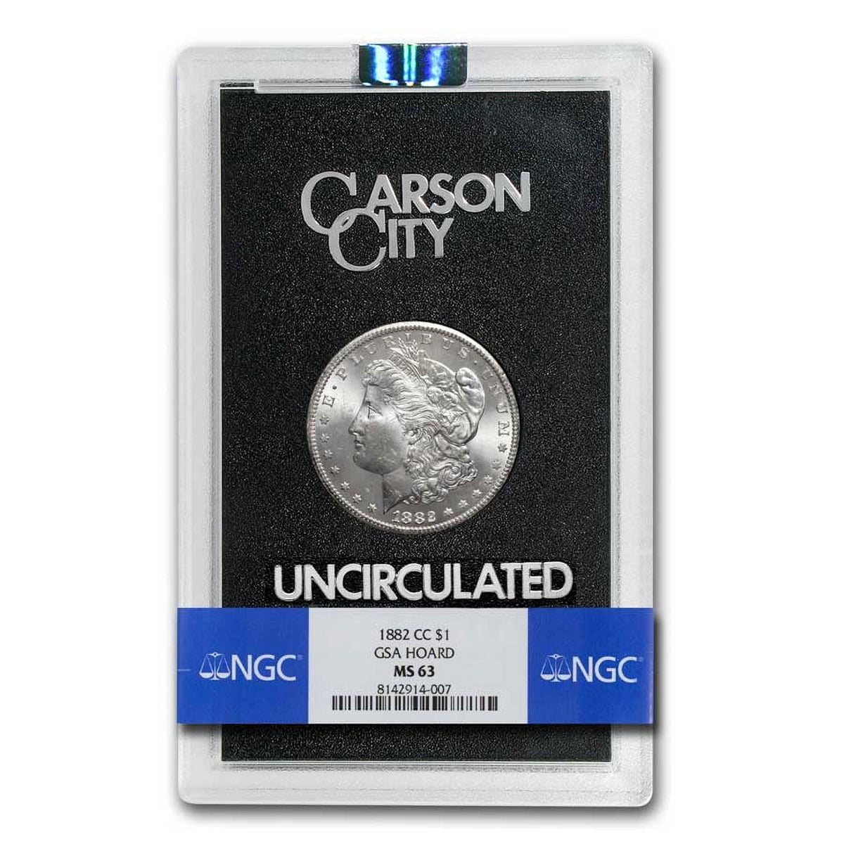 1882 CC $1 Morgan Silver Dollar NGC MS 63 - GSA in Box