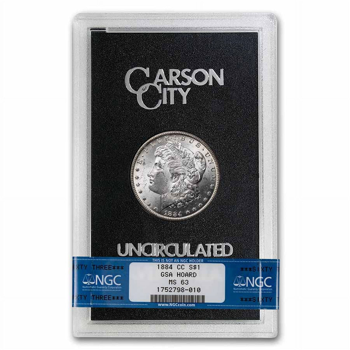 1884 CC $1 Morgan Silver Dollar NGC MS 63 - GSA in Box