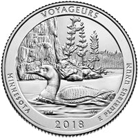 2018 - D Voyageurs National Park, MN National Park Quarter Quarter Single Coin