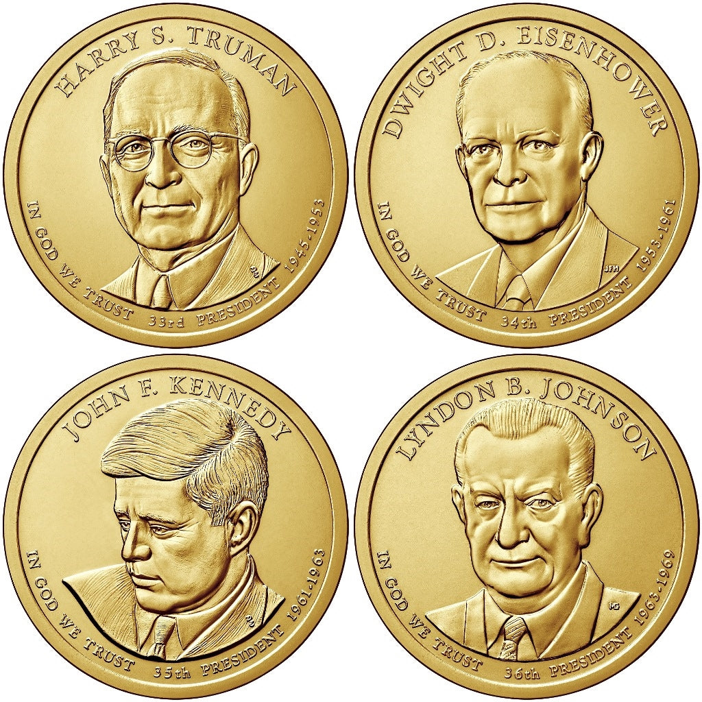 2015 - P Presidential Dollar 4 Coin Set