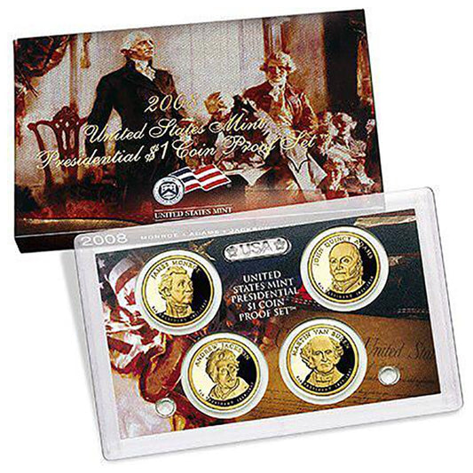 2008 Presidential 4 Coin Proof Set w/Box & COA