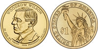 2013 - P Woodrow Wilson - Roll of 25 Presidential Dollar