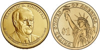 2014 - D Franklin D. Roosevelt - Roll of 25 Presidential Dollar