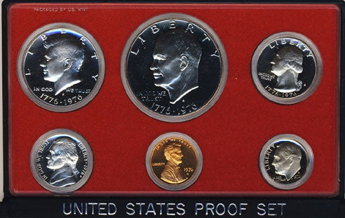 1976 U.S. Mint Clad Proof Set (6 Coins) in OGP with CoA