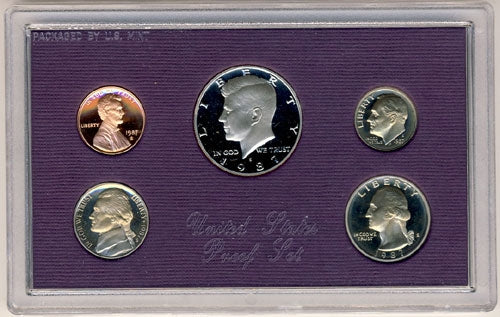 1987 U.S. Mint Clad Proof Set in OGP with CoA
