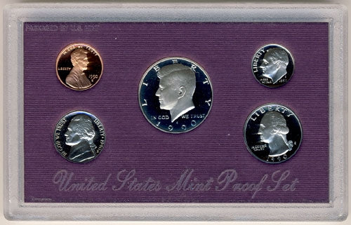 1990 U.S. Mint Clad Proof Set in OGP with CoA