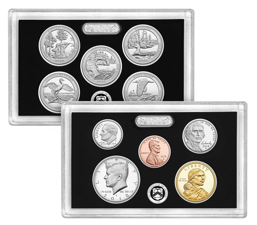 2018 U.S. Mint 10-coin Silver Proof Set - OGP box & COA