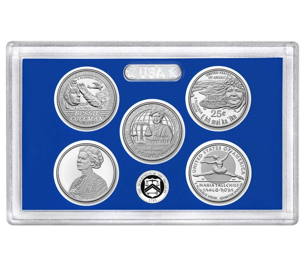 2023 S Clad Proof American Women Quarters 5-pc Set No Box or CoA