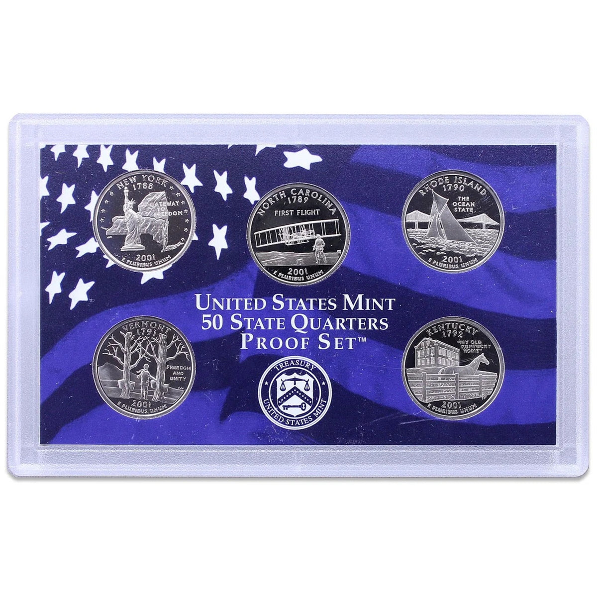 1999 - 2009 Clad Proof State and Territory Quarters Complete Set