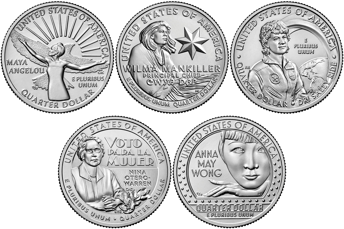 2022 P American Women Quarter 5 Coin Set Uncirculated