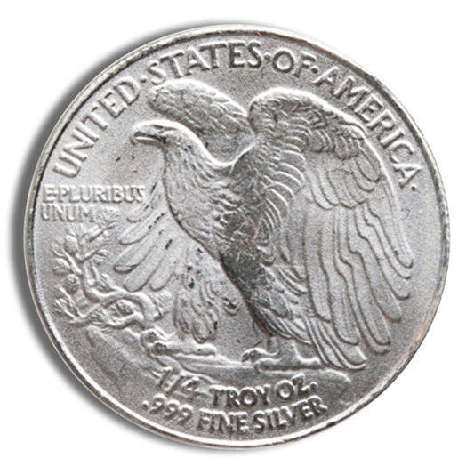 1/4 oz .999 Fine Silver Round - Walking Liberty - Single Coin