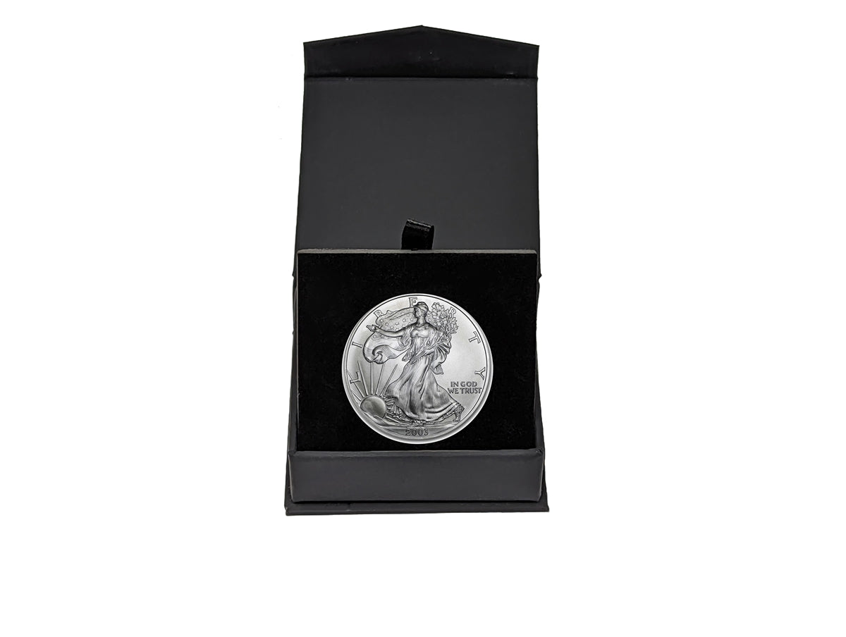 2003 American Silver Eagle in Air-Tite with Black Gift Box - Brilliant Uncirculated