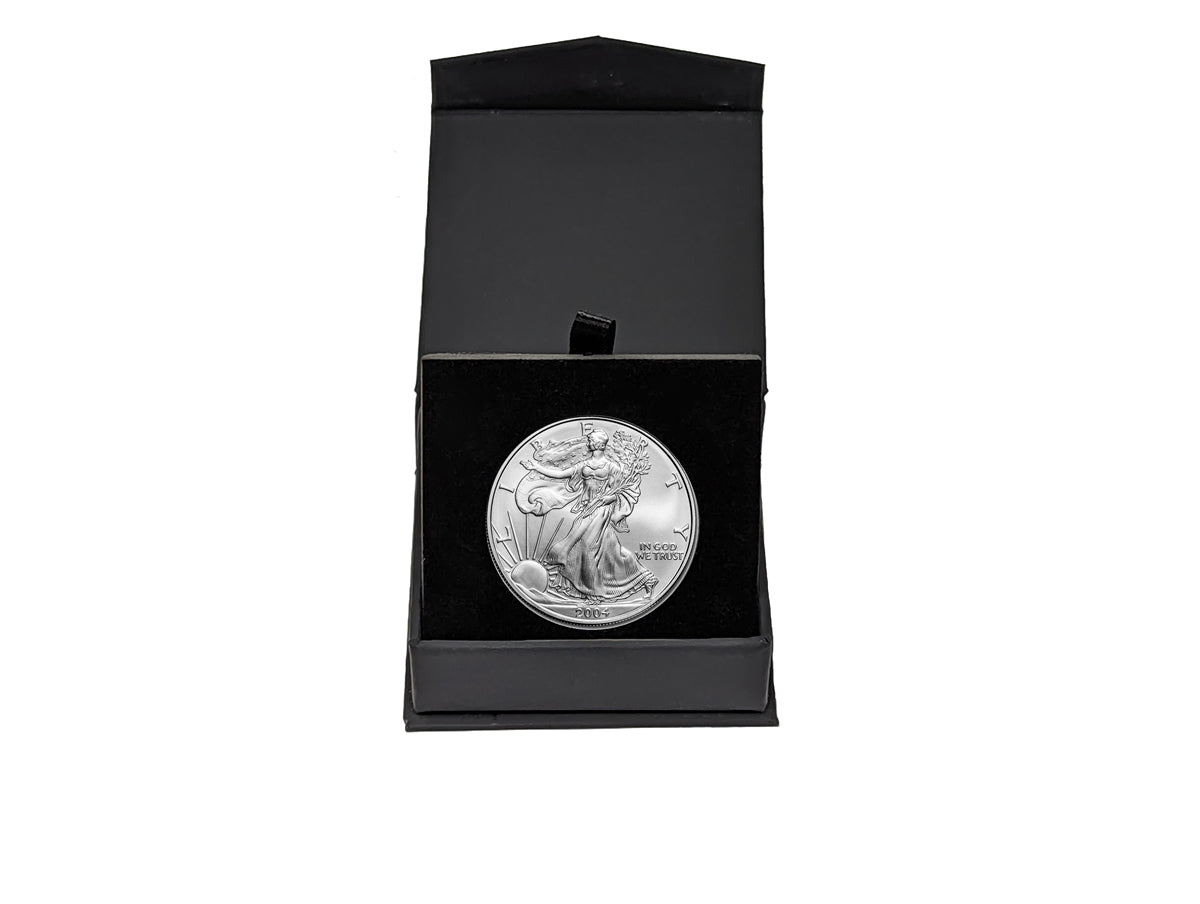 2004 American Silver Eagle in Air-Tite with Black Gift Box - Brilliant Uncirculated