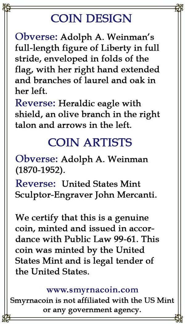 2020 U.S. Silver Eagle with our Certificate of Authenticity