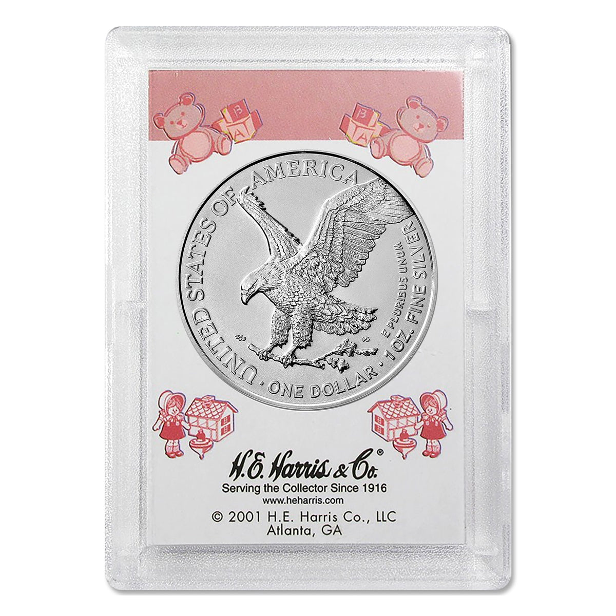 2025 American 1 oz Brilliant Uncirculated Silver Eagle in "It's a Girl" Holder