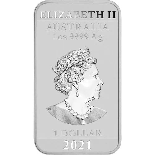 2021 - 1 oz Silver Australian Dragon Dollar Coin $1 Brilliant Uncirculated