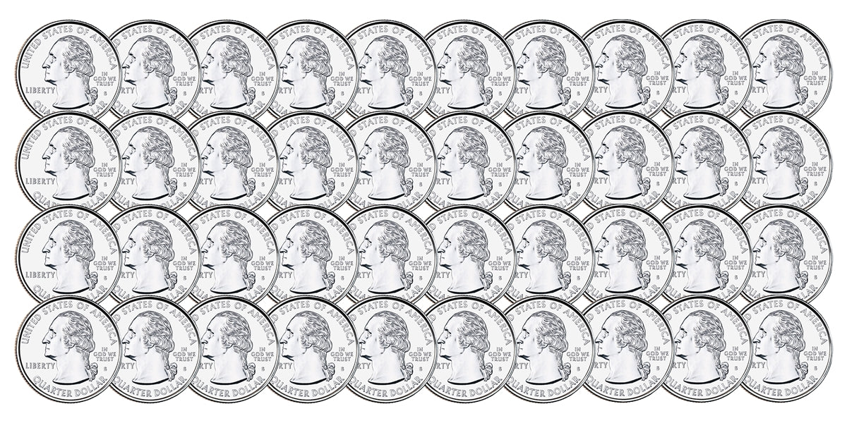 40 Coin Roll of 90% Silver Proof Quarters - $10 Face Value