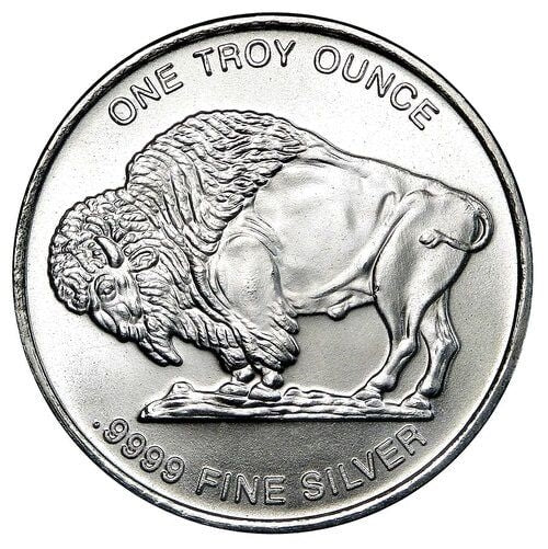 1 oz .999 Fine Silver Round - Buffalo Design