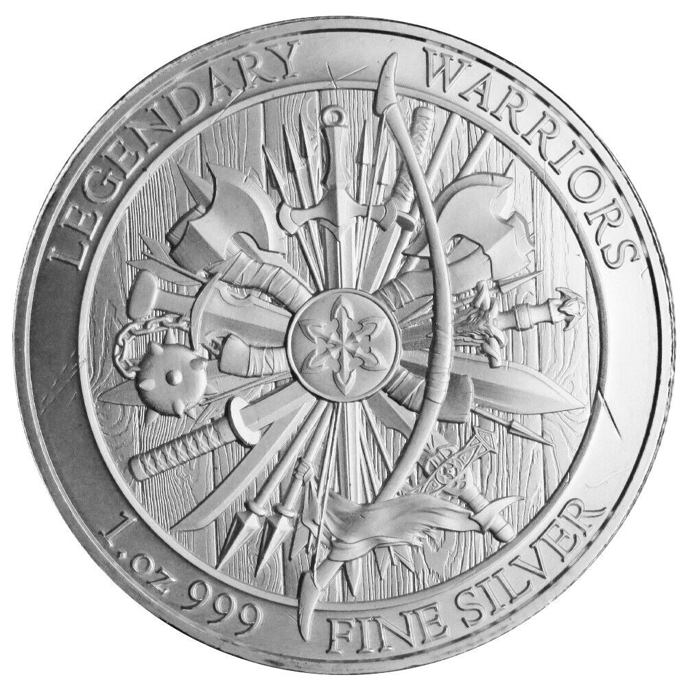 Legendary Warriors: Eric Bloodaxe Silver 1 oz BU Round
