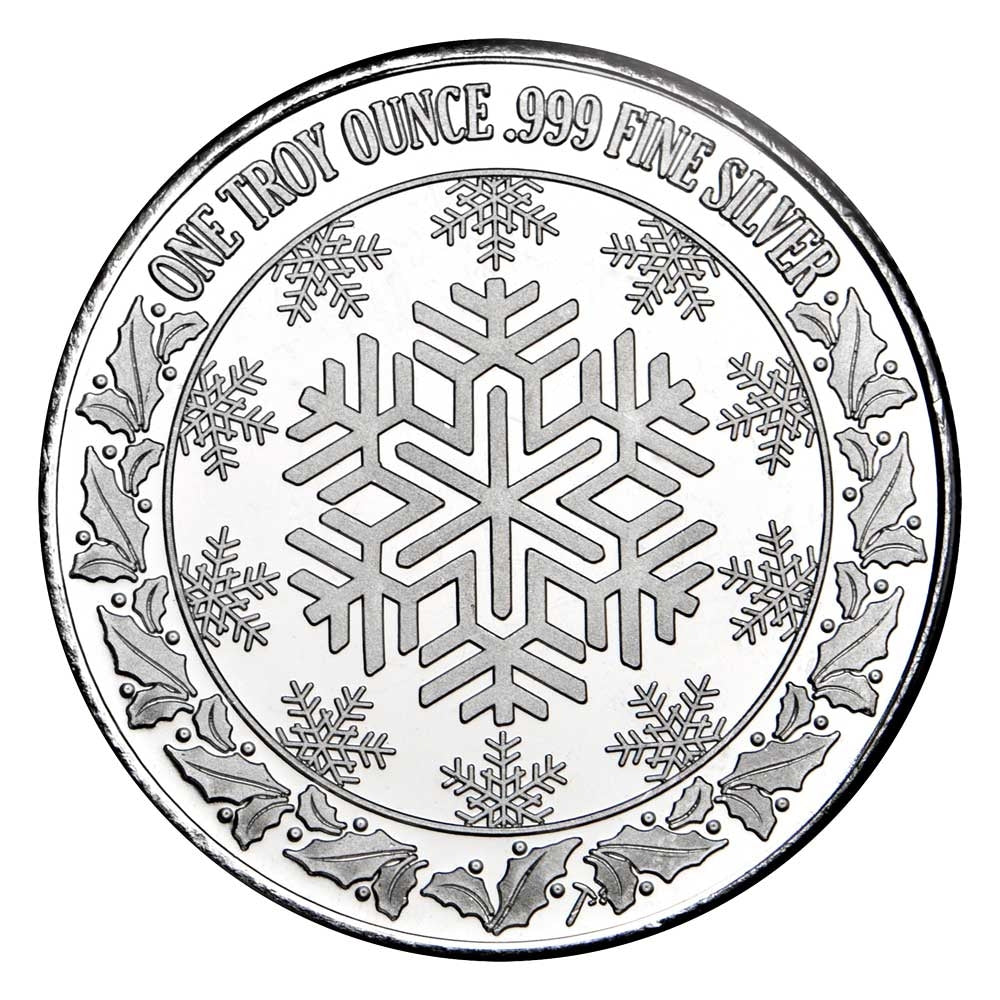 2025 Christmas Angel 1oz .999 Fine Silver Round in Ornament Holder